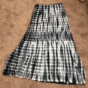 Tie dye maxi skirt